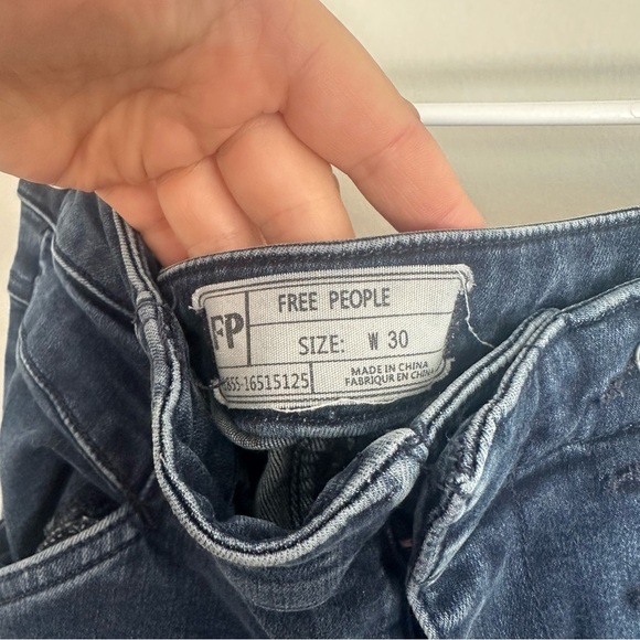 Free People Blue Flare Wide Leg Jeans - Picture 4 of 4